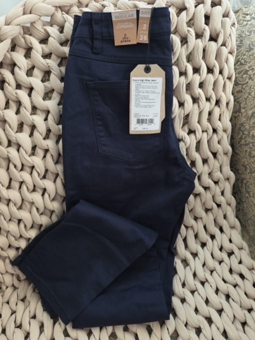 Prana Kayla 2/26 Inseam 32R Regular Standard Jeans - Deep Navy